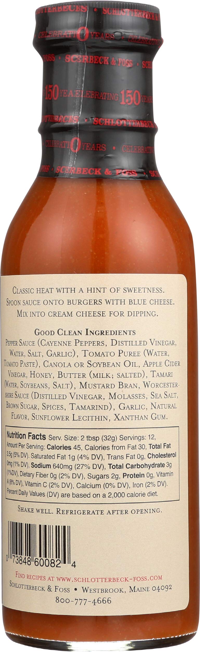 SCHLOTTERBECK & FOSS Honey Buffalo Chef Sauce, 12 FZ
