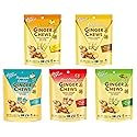 ADVENTURE BOX Ginger Chews 3 Flavor Variety Pack 4oz - Flavors original, Lemon, Blood Orange, Mango, Pineapple Coconut, 100% Natural, non-GMO, Vegan