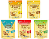 ADVENTURE BOX Ginger Chews 3 Flavor Variety Pack 4oz - Flavors original, Lemon, Blood Orange, Mango, Pineapple Coconut, 100% Natural, non-GMO, Vegan