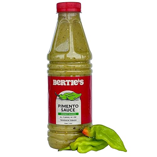 Bertie's Trinidad Pimento Sauce (26Oz./750ml) | Adds Wonderful Flavour and Aroma Without The Heat to Dish | Season Your Meats And Vegetables