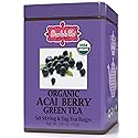 Brew La La Organic Green Tea - Natural Acai Flavor - 50 Double Chambered Bags - Low Caffeine Gourmet Tea - Certified Organic