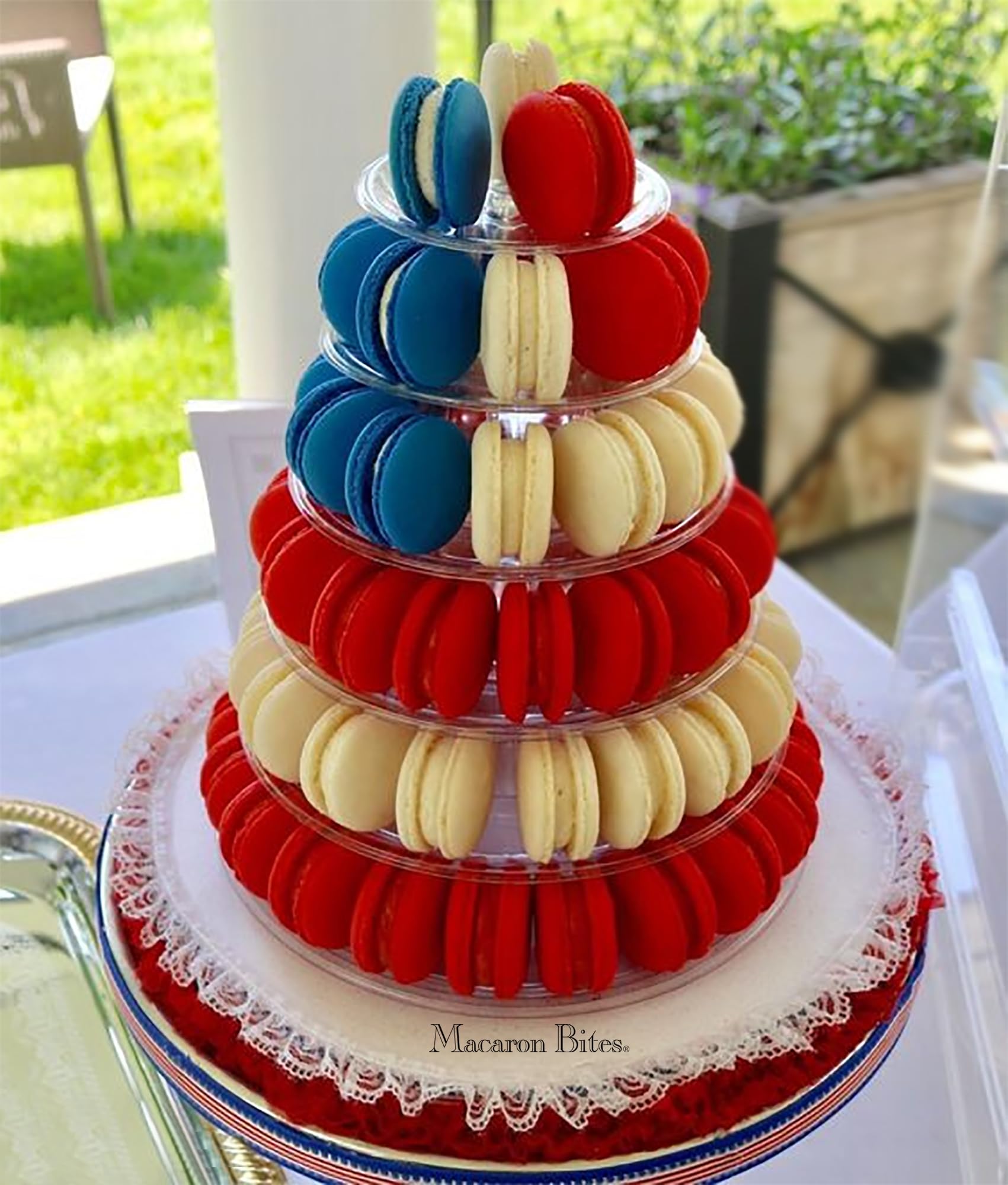 Macaron Bites® - The American Flag French Macaron Cookies (24 pack)