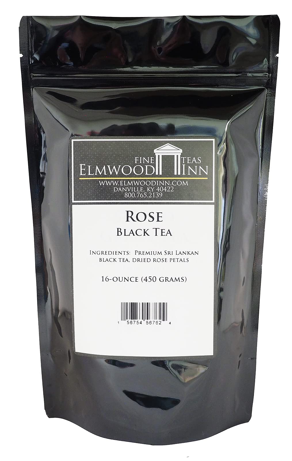 Elmwood Inn Fine Teas, Rose Black Tea, 16-Ounce Pouch