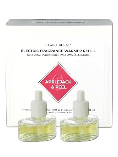 Claire Burke Apple Jack Scented PlugIn Refills, 2 Ct, Air Freshener for Home and Bathroom, 2.84 oz