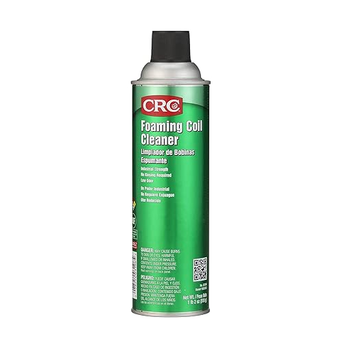 CRC Foaming Coil Cleaner, 18 Wt Oz, Water-Based, Heavy-Duty Cleaner for Air Conditioning and Refrigeration Condensers, Aerosol Spray (Pack of 1)