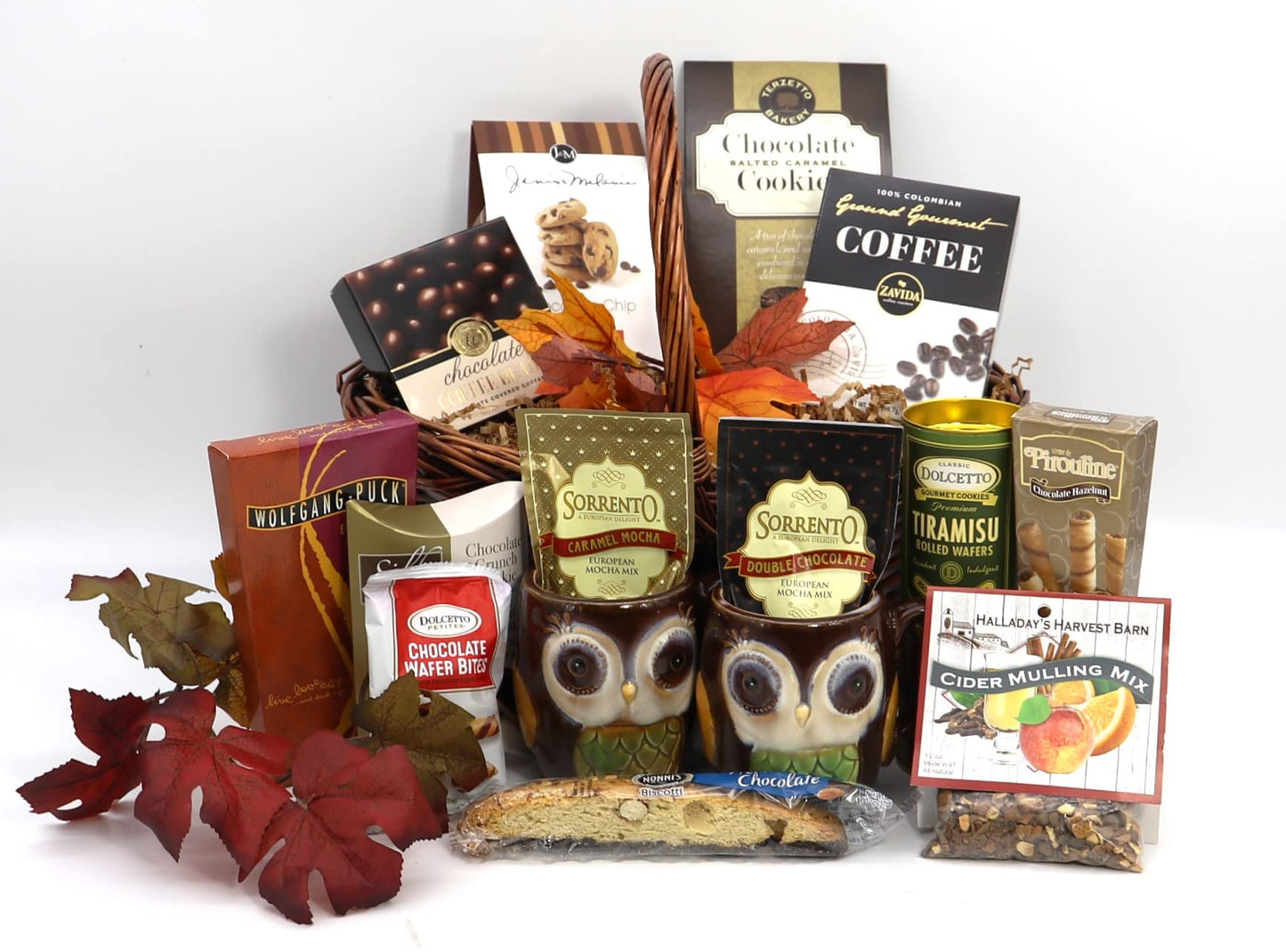 Gift Basket Village - The Colors of Fall Gourmet Food Basket, Large Thanksgiving & Christmas Snack Hamper, Sweets and Chocolate Basket for Family