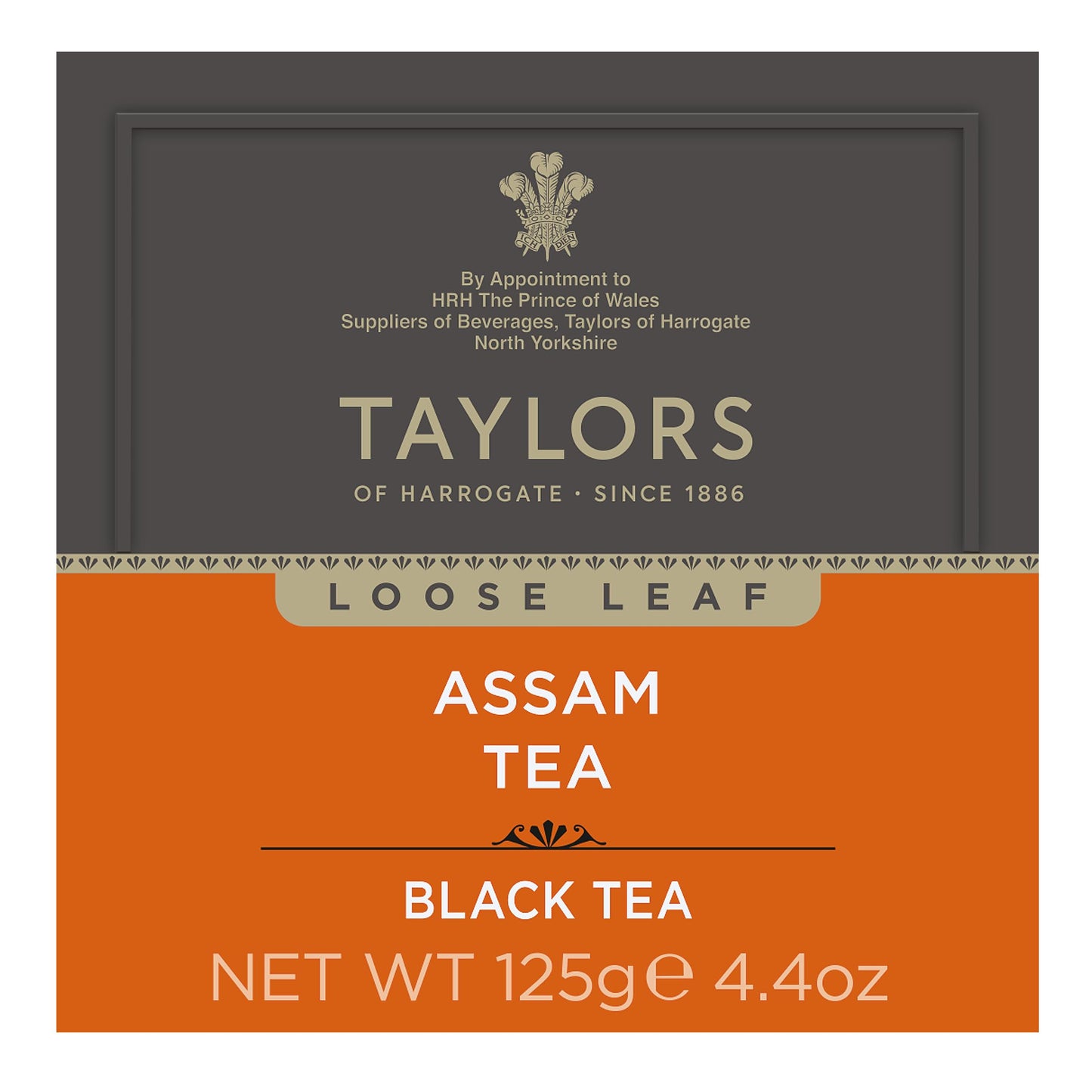 Taylors of Harrogate Pure Assam Black Tea, Loose Leaf, 4.41 Ounce Carton (Pack of 1), Full-bodied, Satisfying & Malty, Caffeinated, Premium Whole Leaf