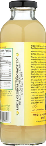 LORIS ORIGINAL LEMONADE Organic Original Lemonade, 16 FZ