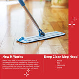 E-Cloth Deep Clean Mop Head Replacement - Microfiber Mop Pads, Reusable Washable Pads for Wet Floor Cleaning, Hardwood, Tile, Laminate & Stone, 100