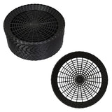 Auto-plaza 24x 9.7 Inch Heavy Duty Reusable Plastic Plate Holders Woven Plate Holder for Kitchen Outdoor Picnic (Black)