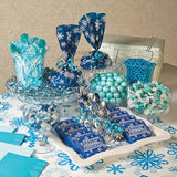 Fun Express Blue Candy Canes Bulk - 80 Individually Wrapped Blueberry Hard Candy Sticks for Weddings, Bridal and Bachelorette Parties, Baby Shower |