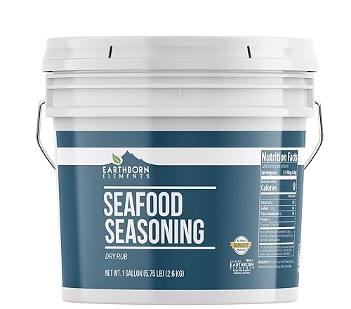 Earthborn Elements Seafood Seasoning, 1 Gallon, Bay Herb & Spice Blend, Bulk Size
