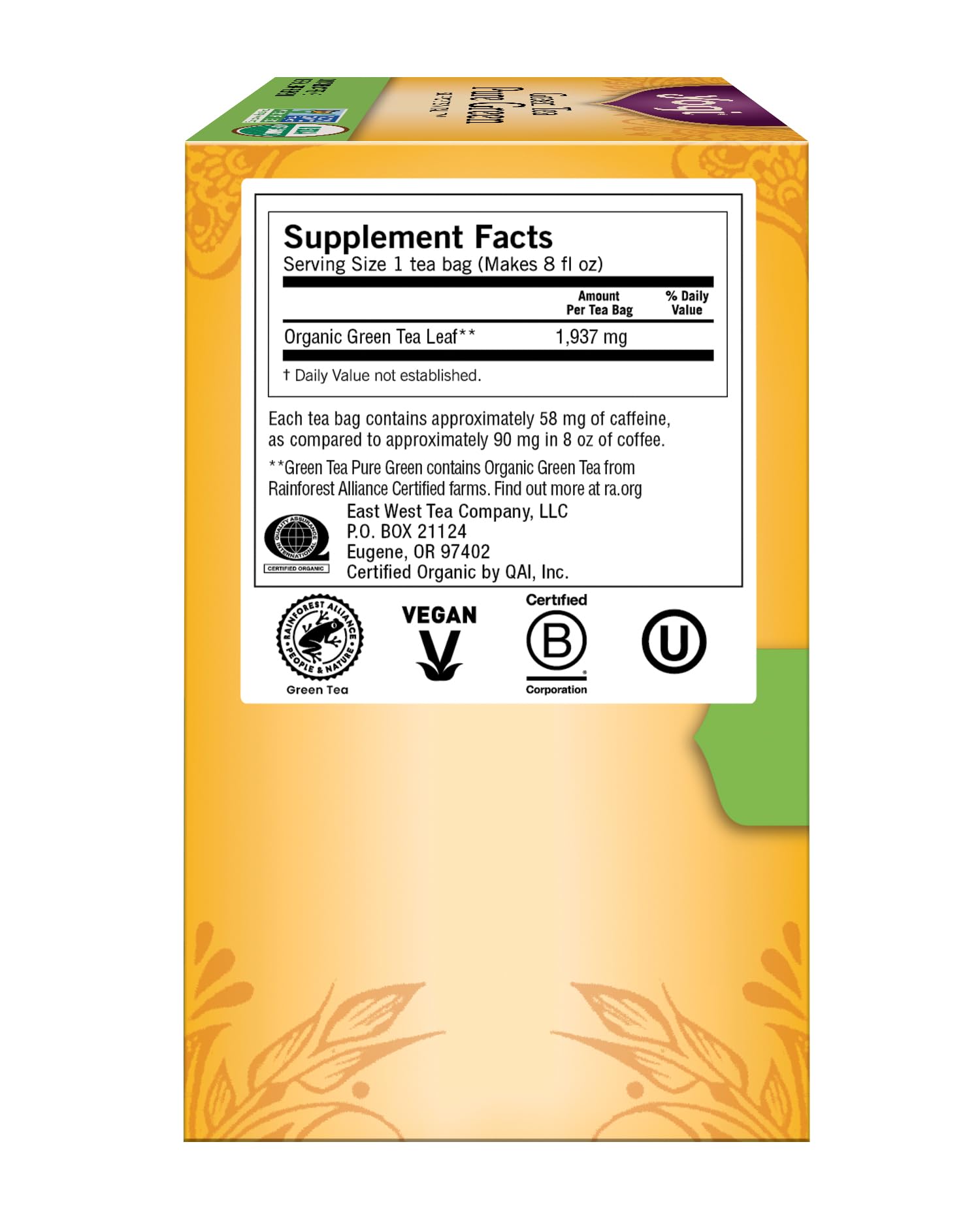 Yogi Tea, Green Tea Pure Green, 16 Count