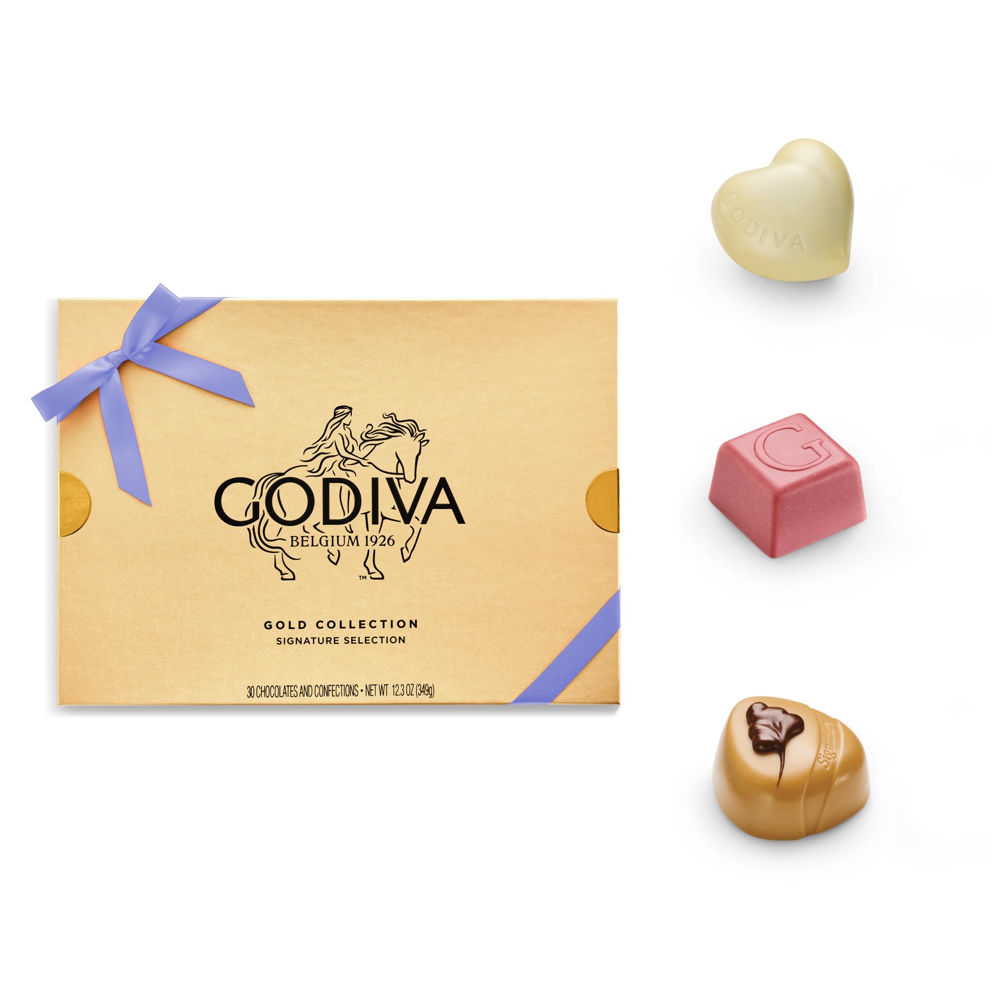 Godiva Gold Assorted Chocolate Gift Box, Belgian Dark & Milk Chocolates with Pralinés, Ganaches & Caramels, Gourmet Gift for Mother's Day, Kosher