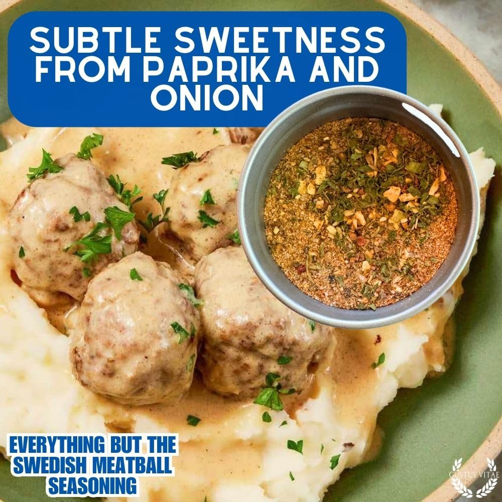 Everything But The Swedish Meatball Seasoning | All Natural | Non GMO | 1.7 oz| Gourmet Spice Mix | Small Batch | Artisanal Rub | Seasoning Blend |