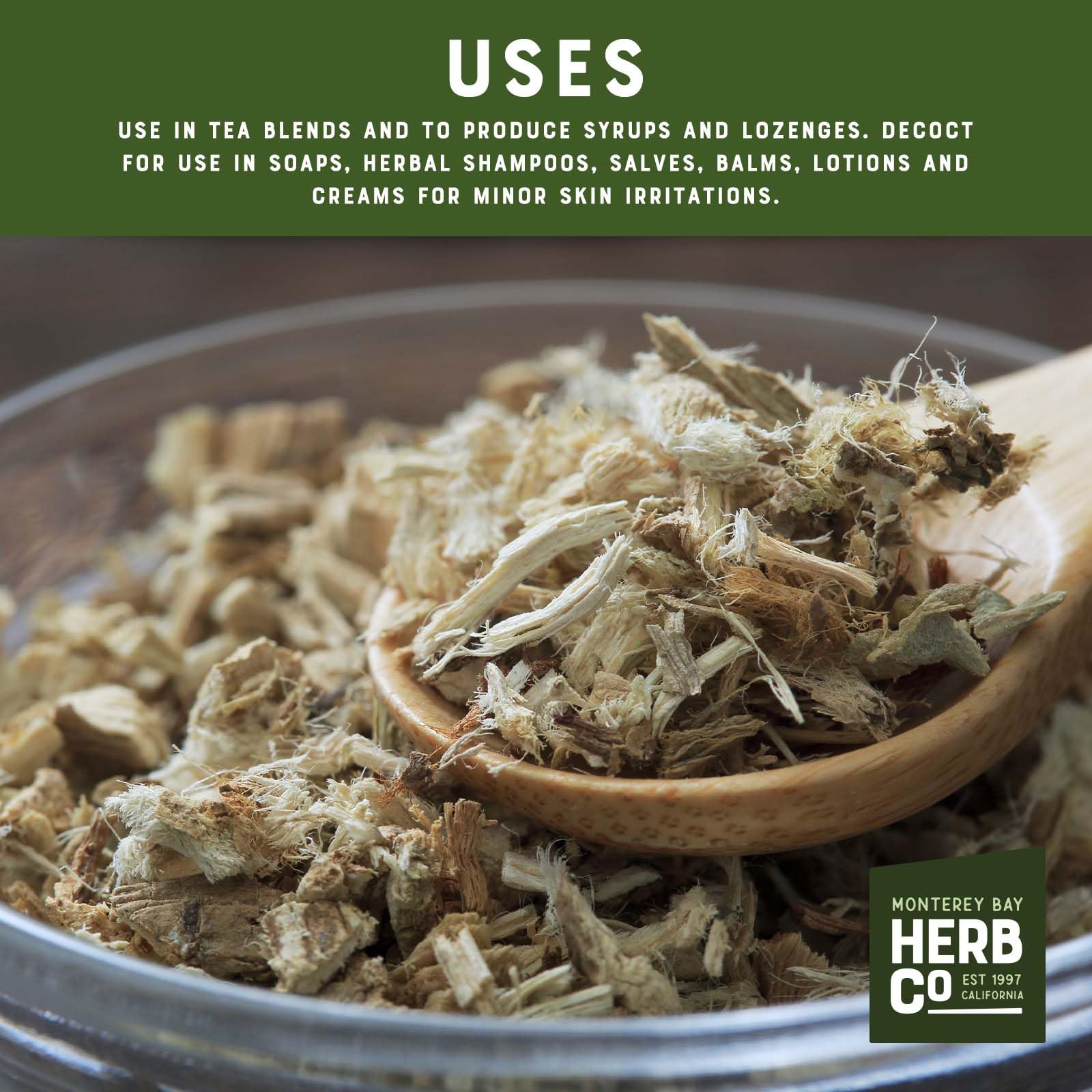 Organic Marshmallow Root Cut & Sifted, by Herb Co, Althaea Officinalis, From Albania & Bulgaria, Kosher, for Skincare to Prepare Oils & Salves