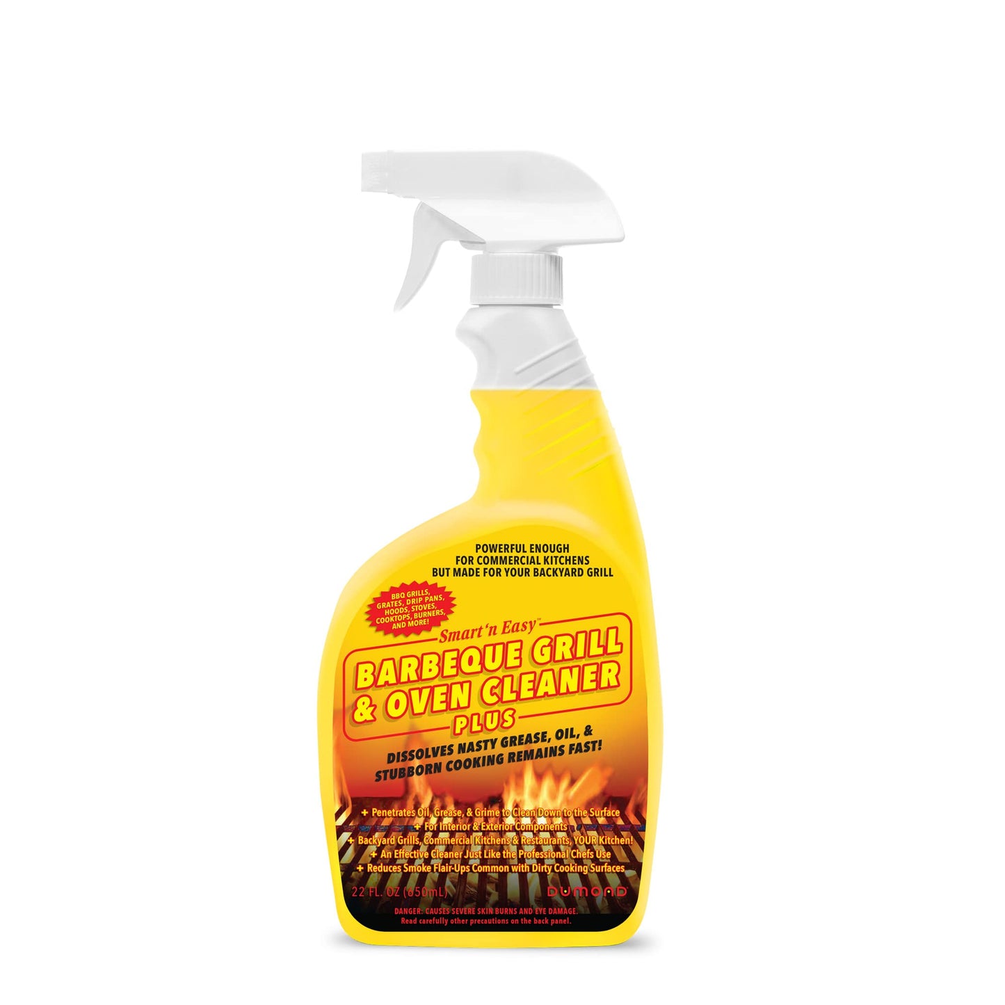 Smart 'n Easy Barbecue Grill & Oven Cleaner Plus - For BBQ Grills, Ovens, Stoves, Drip Pans, Cooktops, Burners, PLUS More! - Removes Oil, Grease