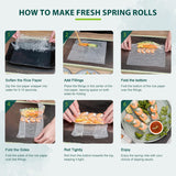 Soeos Rice Paper, 1 Pack, 34 Sheets, Square, 22cm