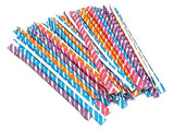 100 Pixy Silly Stix Sugar Candy Straws - Cherry - Blue Raspberry - Grape - Orange