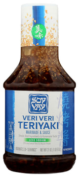 Soy Vay Veri Veri Teriyaki Less Sodium Marinade and Sauce, 21 Ounce Bottle (Package May Vary)