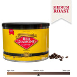 Red Diamond Ground Coffee | Breakfast Blend | Medium Roast | 100% Premium Arabica Beans | Rich & Flavorful Taste | 22 Ounce Resealable Can
