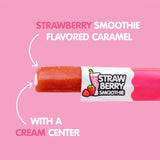 Goetze's Candy Strawberry Smoothie Cow Tales - 2.25 Pound Canister (36 Ounces) - Fresh from the Factory
