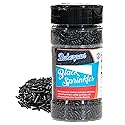 Bakerpan Black Jimmies Sprinkles - 6 Ounces Black Sprinkles for Cake Decorating - Edible Sprinkles for Cupcakes, Ice Cream, Cake Decorations (Made in