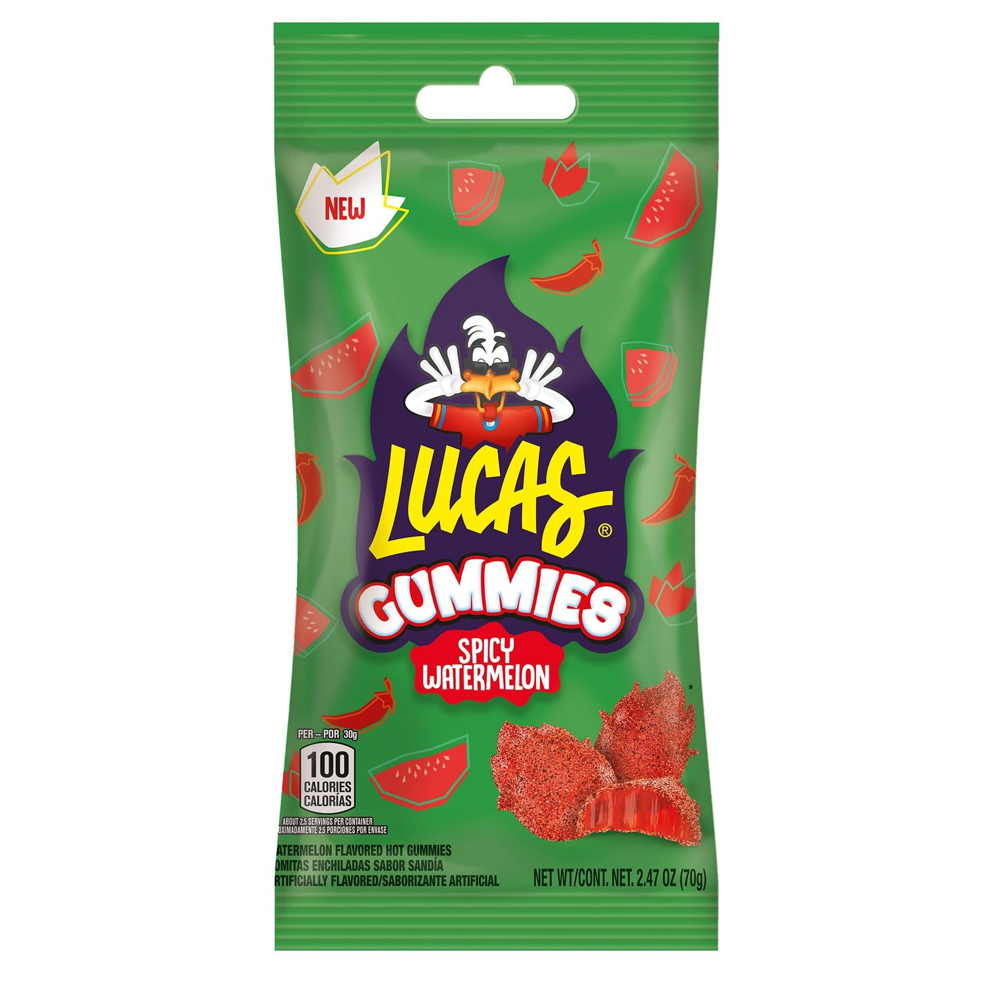 Lucas Spicy Gummies Watermelon Flavored 12 pack, 29.6OZ - Share the Heat this Valentine's Day