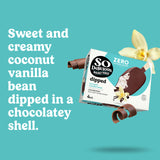 SO DELICIOUS Dessert Coconut Milk Bar Mini Chocolate Vanilla No Sugar Added, 2.3 Fl Oz, 4 Count