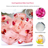 Rose Crystal Soft Cake,Rose Soft Candy,Dessert Of Jellies,Afternoon Tea Casual Candy Snacks, Individually Wrapped,Sparkling and Translucent,No
