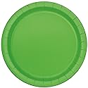 Unique 31433EU Eco-Friendly Paper Plates-23 cm-Lime Green Colour-16 Count (Pack of 1), Pack of 16