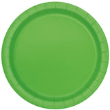 Unique 31433EU Eco-Friendly Paper Plates-23 cm-Lime Green Colour-16 Count (Pack of 1), Pack of 16