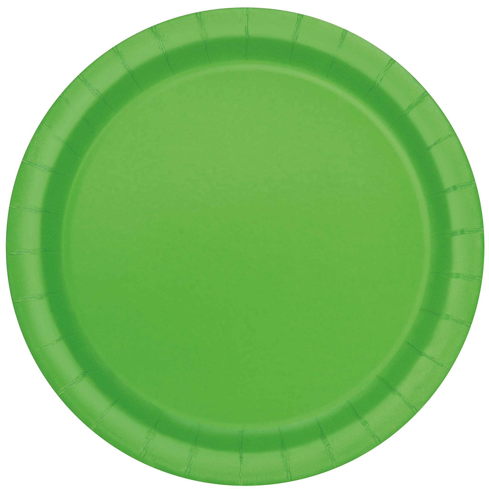 Unique 31433EU Eco-Friendly Paper Plates-23 cm-Lime Green Colour-16 Count (Pack of 1), Pack of 16