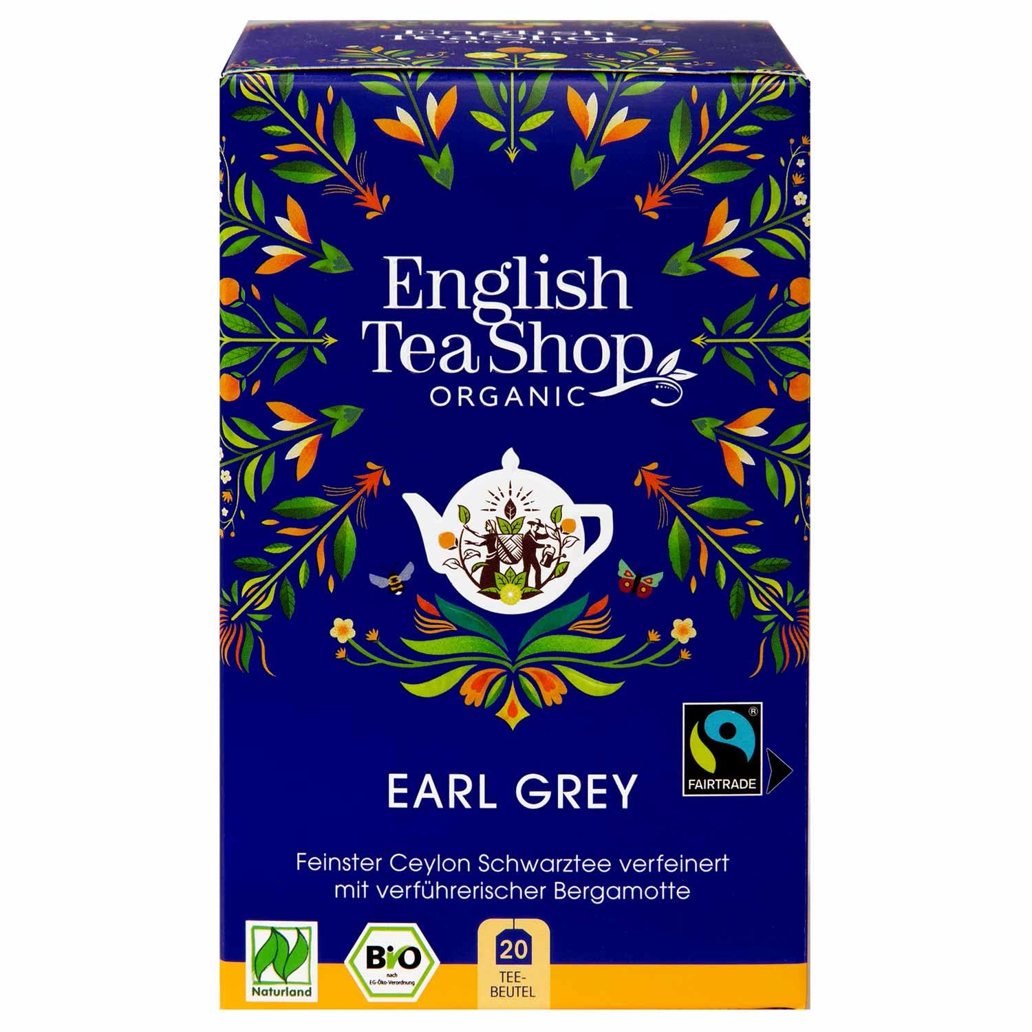 English Tea Shop Earl Grey Fairtrade & Organic 20 Sachet Tea Bags