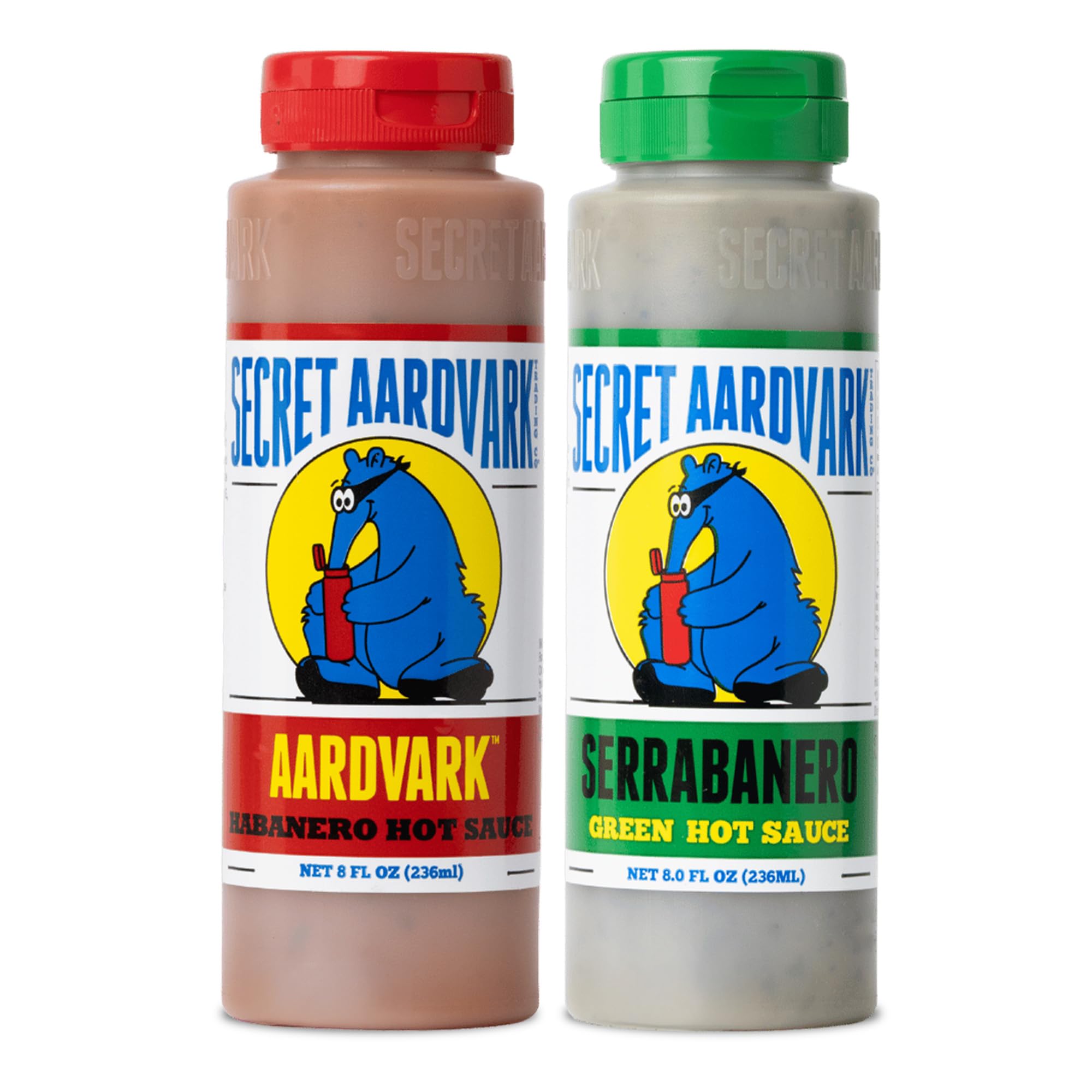 Secret Aardvark Habanero and Serrabanero Hot Sauce, 2-Pack Bundle 8 fl oz