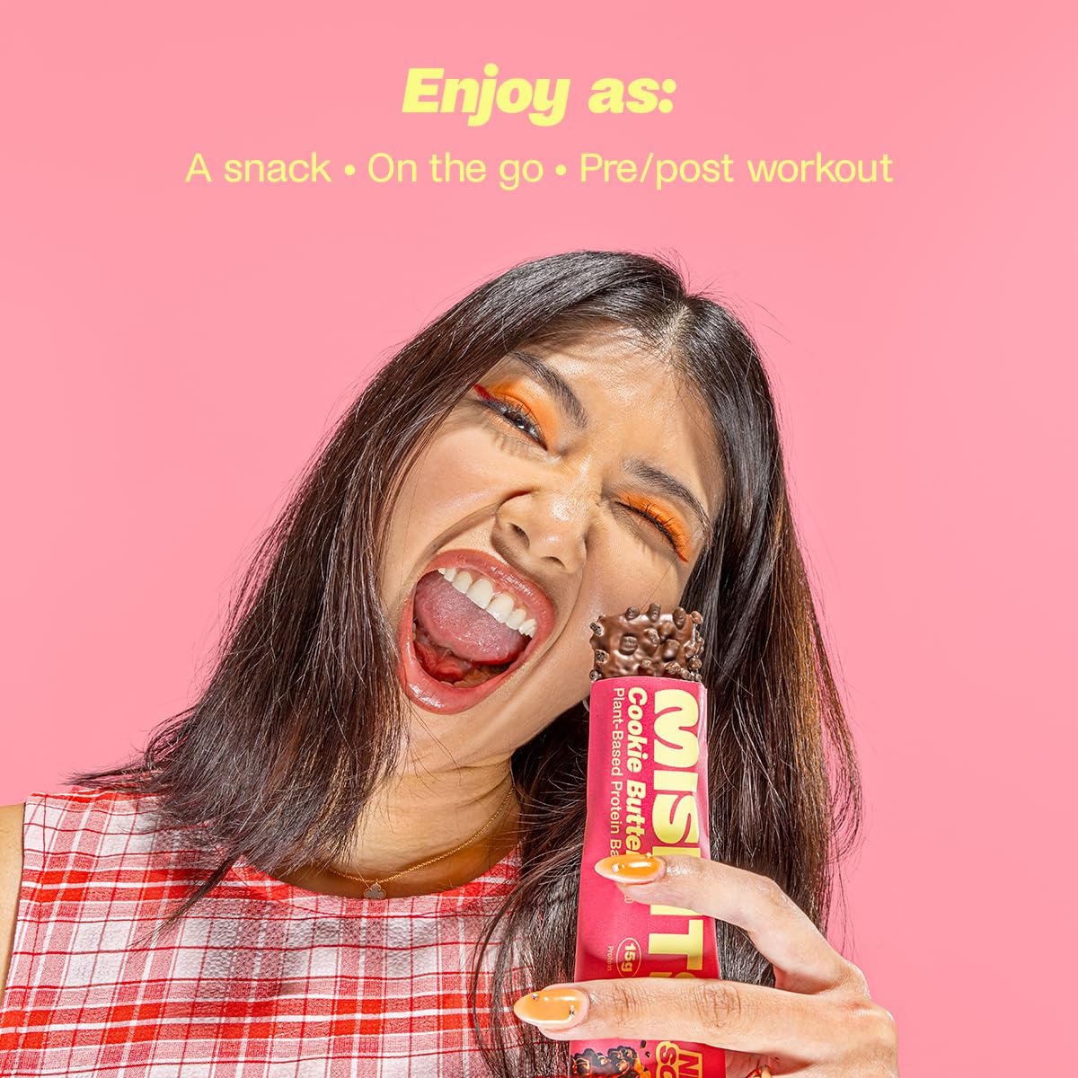 Misfits High Protein Bar, Cookie Butter, Non GMO, Plant Based Vegan Protein Bar, Low Sugar, High Fiber Snack