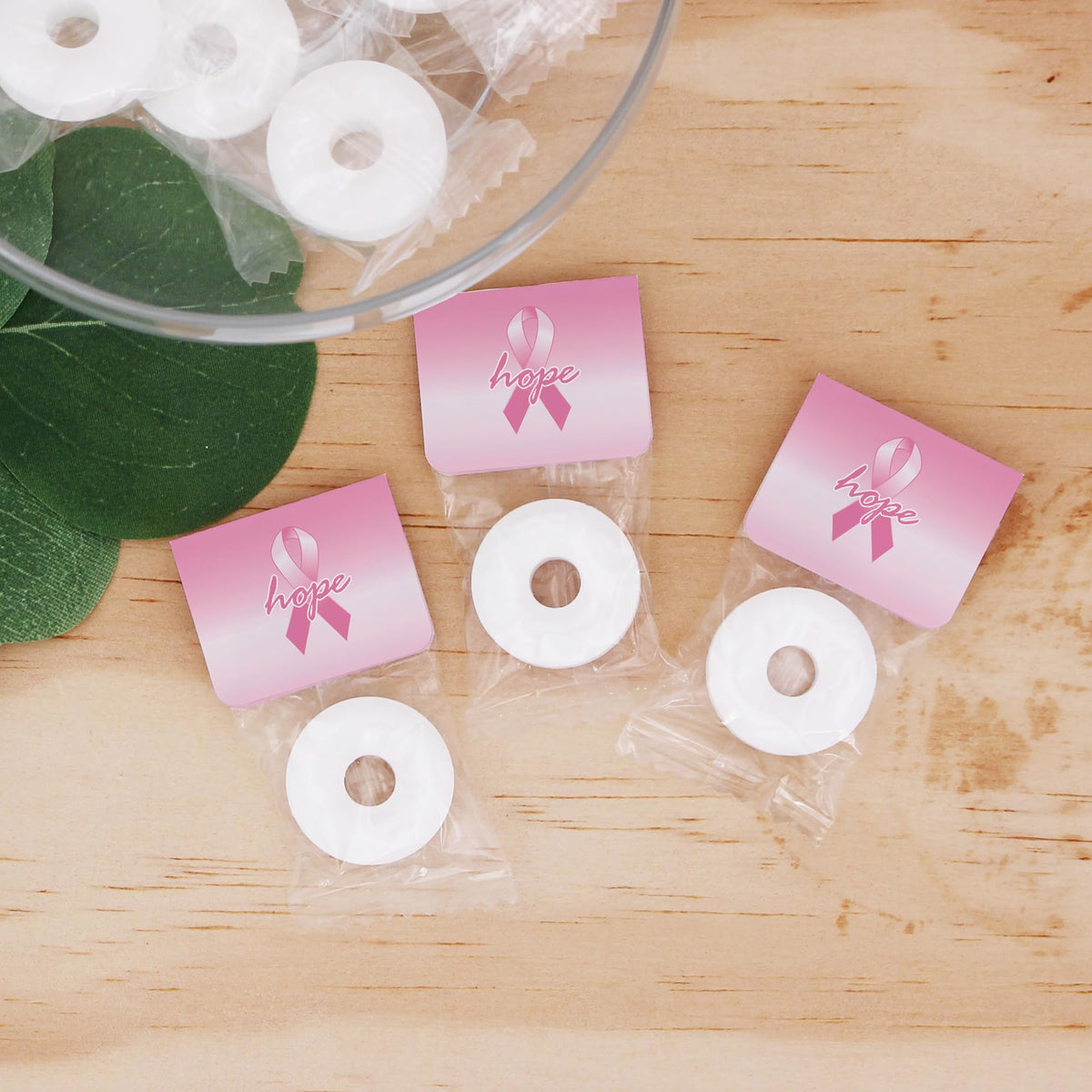 Breast Cancer Awareness Lifesaver Mints, Pink Ribbon Awareness Items, Charity Pink, Breast Cancer Survivor, Breast Cancer Gift (Set 0f 100)