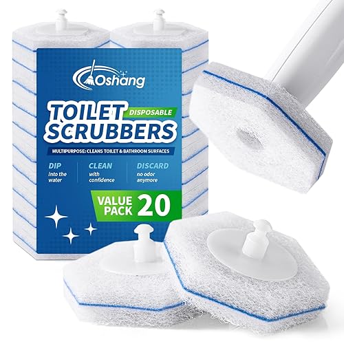 Compatible with Clorox Toilet Wand - Disposable Toilet Brush Head Refills (20 Count), Wand Not Included