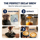 Bluestone Lane Coffee, Decaf Colombian Espresso Beans, Medium Roast, Whole Bean, 12 Ounce Bag, Fresh Roasted Single Origin