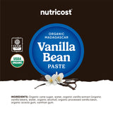 Nutricost Organic Madagascar Vanilla Bean Paste (4 oz) - Vanilla Bean Paste for Baking and Cooking, USDA and CCOF Organic, GMO-Free, Gluten-Free