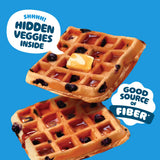 Evergreen Thick & Fluffy Waffles, Blueberry - Whole Grains, No Preservatives, Nut-Free, Individually Wrapped, Air Fryer Ready, Frozen Breakfast, 9 oz