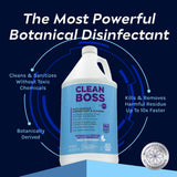 CleanBoss Botanical Disinfectant - Multi-Surface Cleaner - 128 oz - Kills 99.9% of Germs + Cold & Flu Viruses - Fresh Thyme Scent - No Rinse on Food