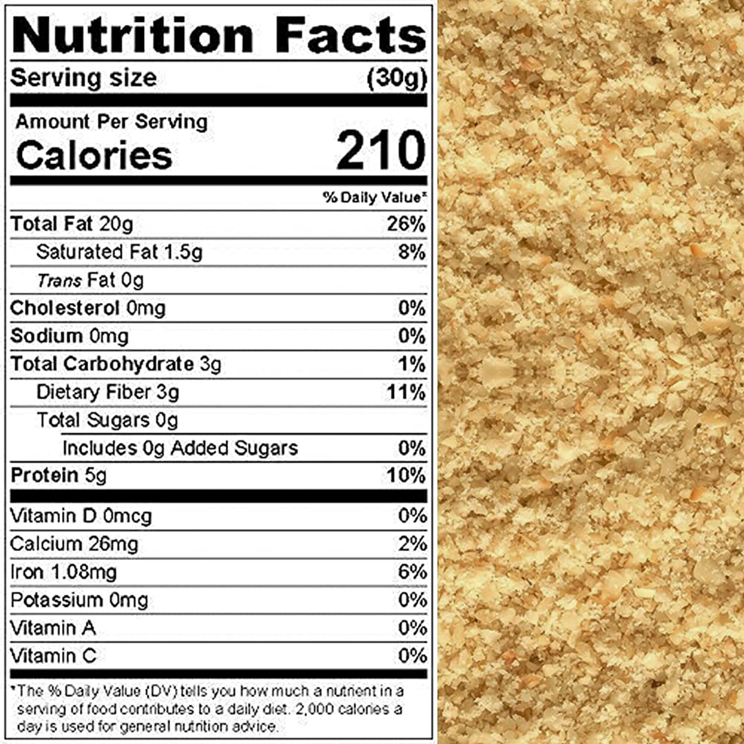 Walnut, Raw Flour/Meal, Californian Luscious, Finely Ground, Fresh, Cooking, Baking, Protein, Fiber, Healthy, Breads, Useful, Packed in a Resealable 1