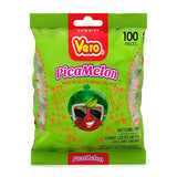 Vero Picamelon - Watermelon Flavored Chewy Gummy Treats Coated in Chili Powder 100 Pieces (Net Wt. 1 Lb, 5,15 Ounces) - Individually Wrapped Mexican