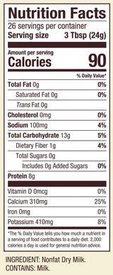 Bob's Red Mill Non-Fat Dry Milk Powder, 22oz (Pack of 1) - Makes 26 Cups per Bag, Made in USA, Unflavored, Kosher
