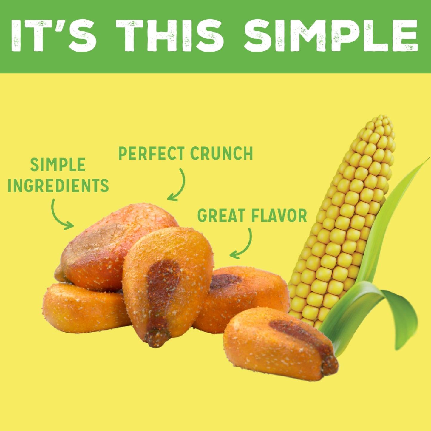 LOVE CORN Sour Cream & Onion - Crunchy Roasted Corn Snack, Gluten Free, Non-GMO, Zero Sugar, Vegan, Plant Based - Alternative to Chips, Nuts