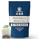 Herb Guru Fluid Balance Herbal Tea Bags - Healthy Fluid Metabolism & Digestive Balance with Atractylodes, Poria, Citrus Peel - Caffeine Free Tea, 0.88