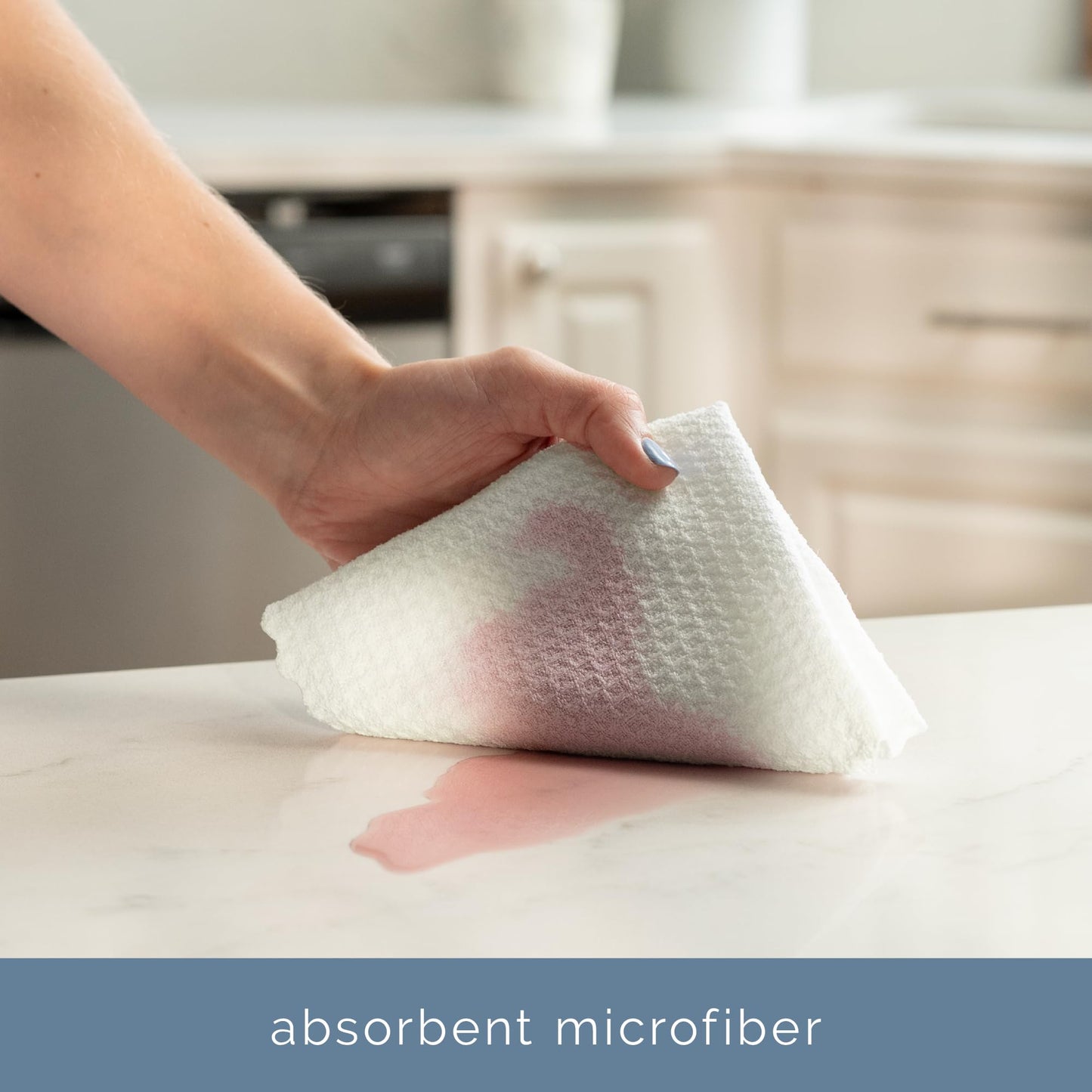 AURA 30 Pack Microfiber Cleaning Cloth with Box, Bulk Towels for Home, Reusable Microfiber Towels for Cars, Cleaning Rags, White Honeycomb, 260gsm