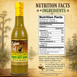 Cajun Chef Green Louisiana Hot Sauce 12 oz (Pack of 3) - Mild Green Cayenne Pepper Sauce Made with Louisiana Peppers, Cajun Style Hot Sauce for Gumbo