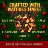 Bellasia Tea Fairy Berry for Kids Using Real Strawberry Pieces- Caffeine Free Herbal Tea Blend with Real Ingredient & Balanced Flavor- Add Loose Leaf